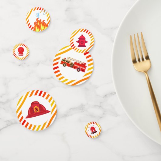 消防車の消防機関誕生日パーティー紙吹雪 コンフェッティ (グループ)