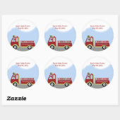 消防車の消防車のラウンドカスタムの好意シール ラウンドシール (シート)