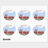 消防車の消防車のラウンドカスタムの好意シール ラウンドシール (シート)