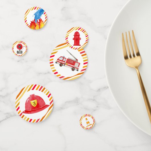 消防車の消防車の誕生日パーティー コンフェッティ (グループ)