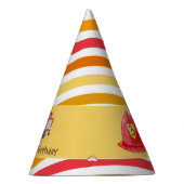 消防車の消防車の誕生日パーティー パーティーハット (右)