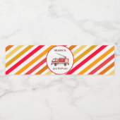 消防車の消防車の誕生日パーティー ペットボトルラベル (シングルラベル)