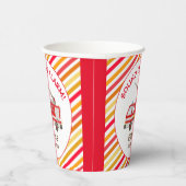 消防車の消防車の誕生日パーティー 紙コップ (右)