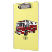 消防車の漫画イラストレーション クリップボード (左)