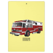 消防車の漫画イラストレーション クリップボード (裏面)