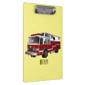 消防車の漫画イラストレーション クリップボード (右)