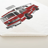 消防車の漫画イラストレーション シェルパブランケット (3/4)