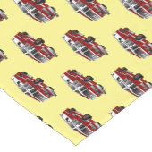 消防車の漫画イラストレーション ショートテーブルランナー (コーナー)