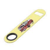 消防車の漫画イラストレーション スピード栓抜き (正面アングル)