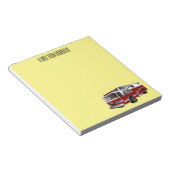 消防車の漫画イラストレーション ノートパッド (アングル)