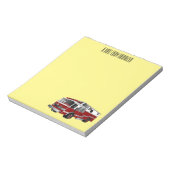 消防車の漫画イラストレーション ノートパッド (回転)