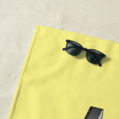 消防車の漫画イラストレーション ビーチタオル (インサイチュ)