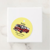 消防車の漫画イラストレーション フェイバータグ (インサイチュ)