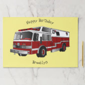 消防車の漫画イラストレーション ペーパーパッド (インサイチュ)