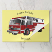 消防車の漫画イラストレーション ペーパーパッド (折り畳み)