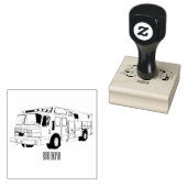 消防車の漫画イラストレーション ラバースタンプ (押印)