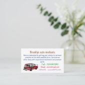 消防車の漫画イラストレーション 名刺 (スタンド正面)