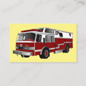消防車の漫画イラストレーション 名刺 (裏面)