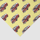 消防車の漫画イラストレーション 薄葉紙 (詳細)