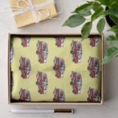 消防車の漫画イラストレーション 薄葉紙 (ギフト)