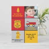 消防車の誕生会 招待状 (スタンド正面)