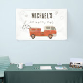 消防車の誕生日おめでとう 横断幕 (トレードショー)