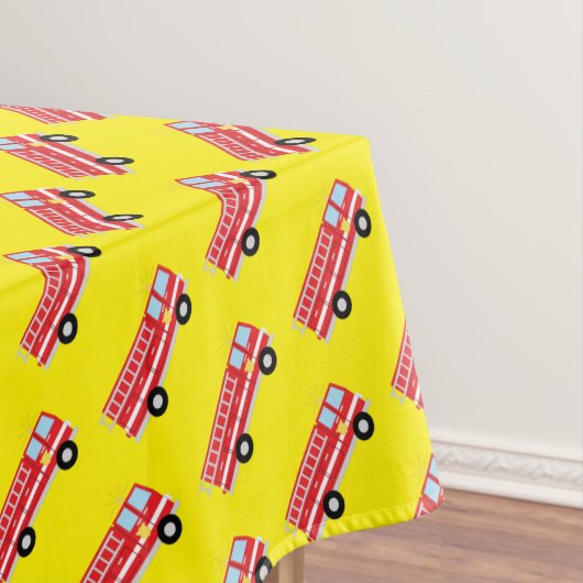 消防車の誕生日パーティテーブルクロス テーブルクロス (インサイチュ)