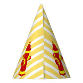 消防車の誕生日パーティパーソナライズされたー パーティーハット (裏面)