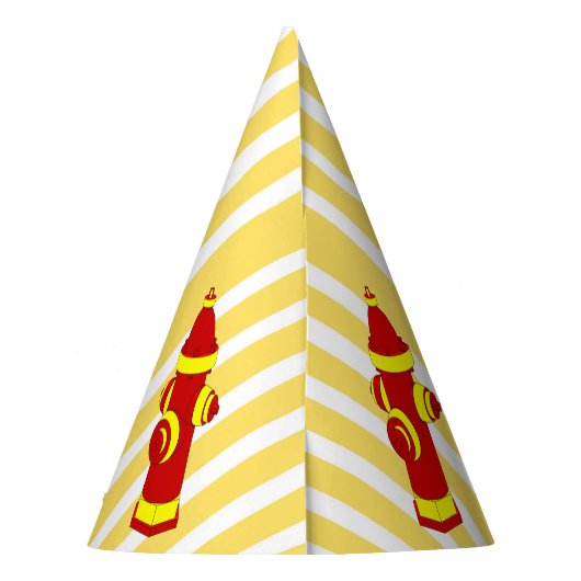 消防車の誕生日パーティパーソナライズされたー パーティーハット (裏面)