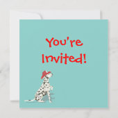 消防車の誕生日パーティーの招待状 招待状 (裏面)