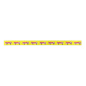 消防車の誕生日パーティーサテンリボン サテンリボン (正面)