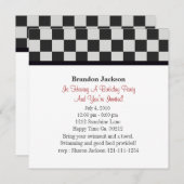 消防車の誕生日パーティー招待状 招待状 (正面/裏面)