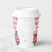 消防車の誕生日パーティー紙カップ 紙コップ (右)