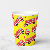 消防車の誕生日パーティー紙カップ 紙コップ (右)