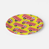 消防車の誕生日パーティー紙プレート ペーパープレート (アングル)