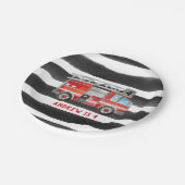 消防車の誕生日パーティー紙プレート ペーパープレート (アングル)