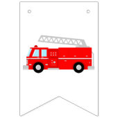 消防車の誕生日パーティー バンティングフラッグ (第1の旗)
