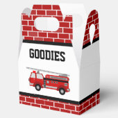 消防車の誕生日パーティー フェイバーボックス (オープン)