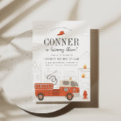消防車の誕生日招待状 消防士の招待 招待状