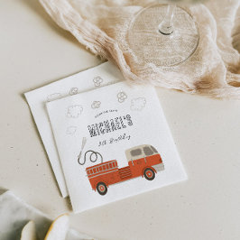 消防車の誕生日 スタンダードカクテルナプキン