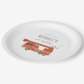 消防車の誕生日 ペーパープレート (アングル)