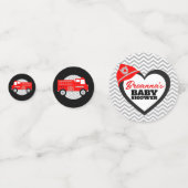 消防車の赤ちゃんシャワー紙吹雪パーティー装飾 コンフェッティ (裏面)