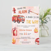 消防車の赤ちゃん歓迎会 招待状 (スタンド正面)