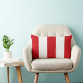 消防車の赤と白のストライプベビーギフト ランバークッション (椅子)