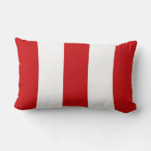 消防車の赤と白のストライプベビーギフト ランバークッション (裏面)