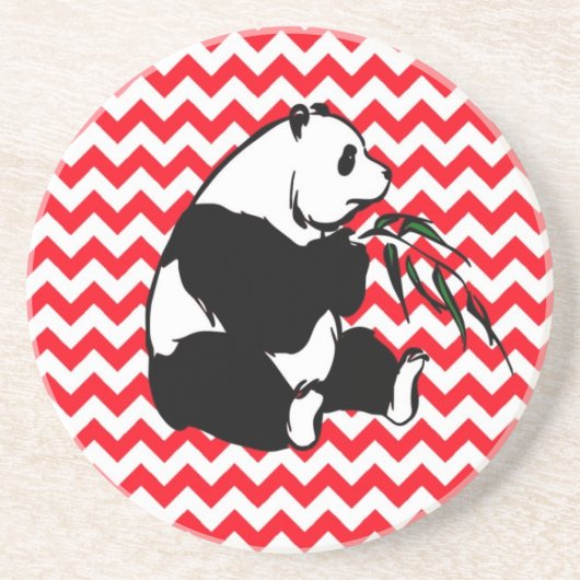 消防車の赤シェブロンのPanada コースター (正面)