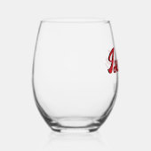 消防車の赤 3D ユーモア名前 ブライズメイド ステムなしワイングラス (右)