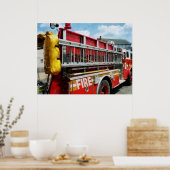 消防車の長いはしご ポスター (キッチン)