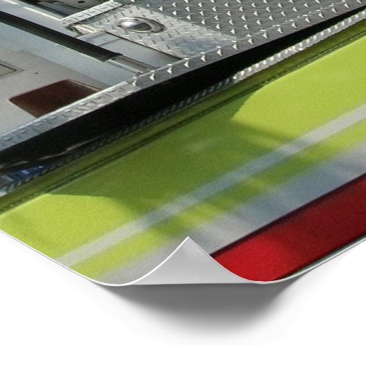 消防車はしご ポスター (角)