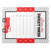 消防車は甘い混乱ゲームの答えを推測 ノートパッド (正面)